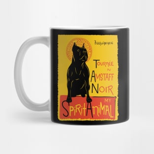 Funny American Staffordshire Terrier Cute Dog Chat Noir Mashup Art Mug